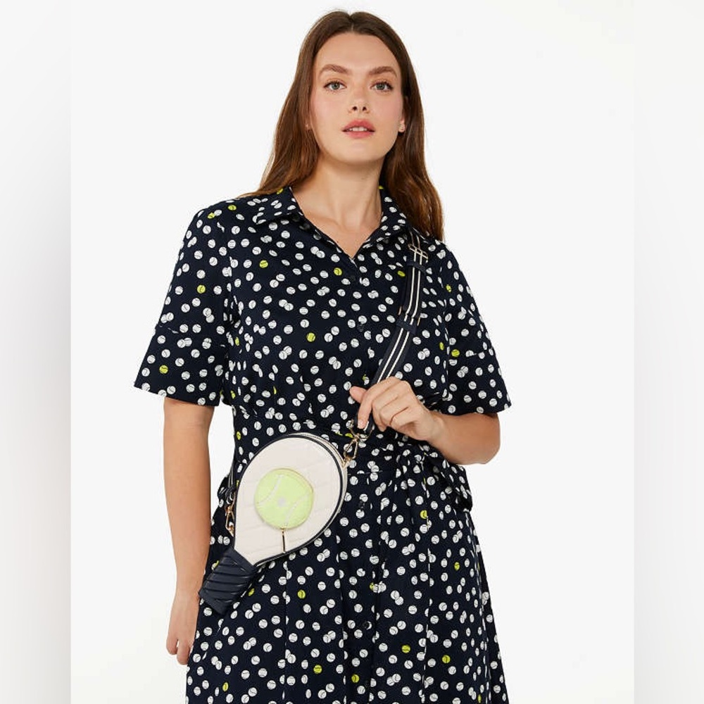 BRAND NEW Kate Spade Novelty Grand Slam 3D Tennis Raquet Crossbody